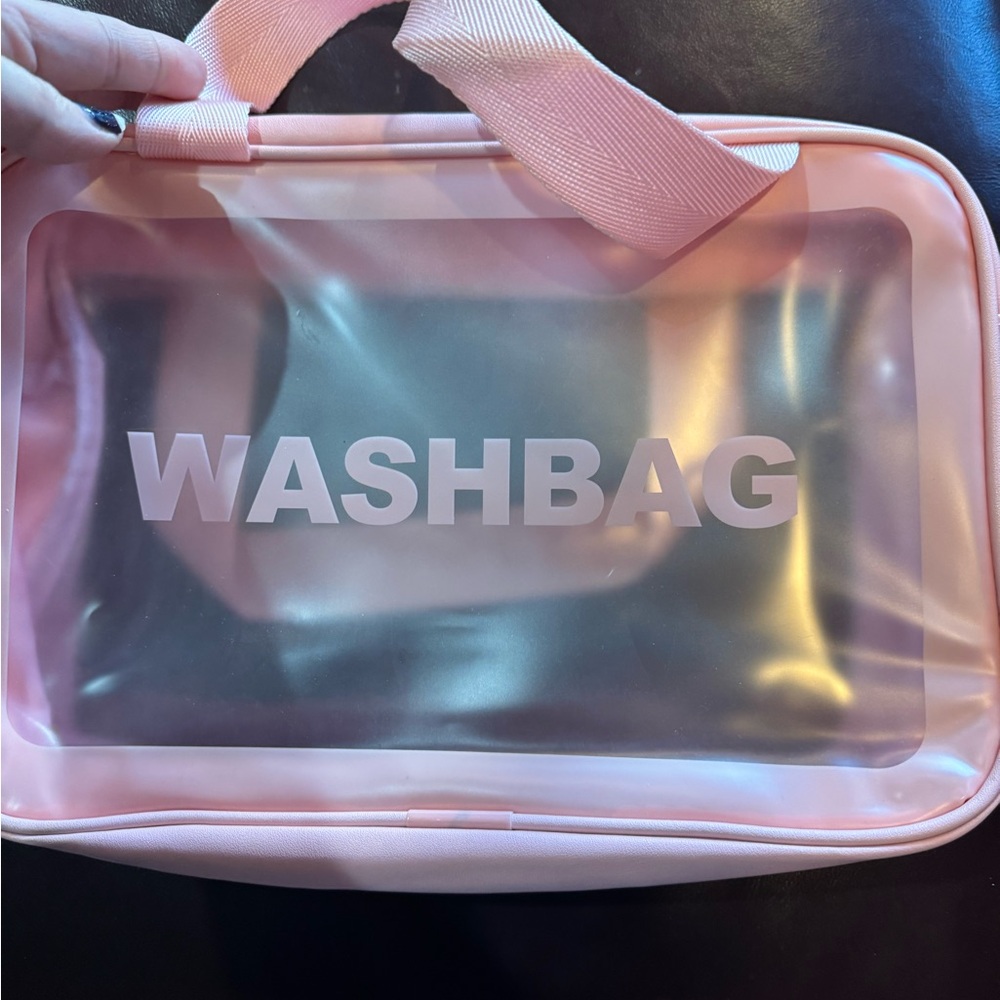 Pink Transparent Washbag for travel like new